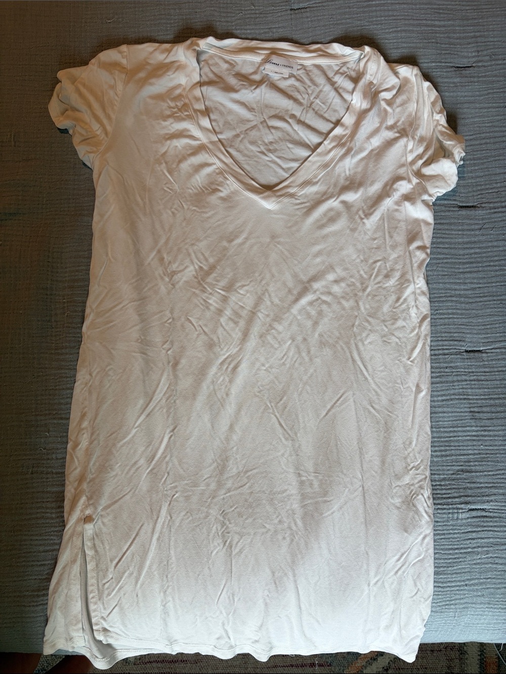 Lovers + Friends Cream V-Neck Midi Dress